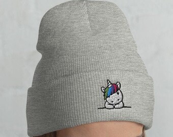 Cuffed Unicorn Beanie, Unicorn hat, Unicorn lover, Unicorn gift, Cute Unicorn, Funny Unicorn, Unicorn winter, kawaii, Unicorn mama