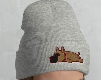 Cuffed Lazy Great Dane Beanie, Great Dane hat, Great Dane lover, Great Dane gift, Cute Great Dane, Funny Great Dane, kawaii, Great Dane mama