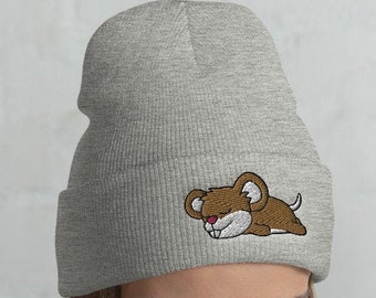 Rat Embroidered Cap: Rats Hat, Vintage Style Washed Cotton Caps - Etsy