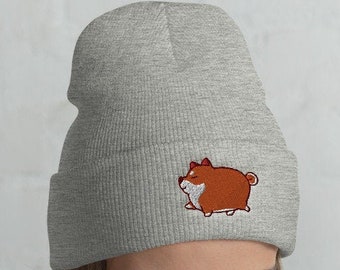 Cuffed Fat Shiba Inu Beanie, Shiba lover, Shiba hat, Shiba gift, Cute Shiba , Shiba dog, Funny Shiba, Shiba winter, christmas gift