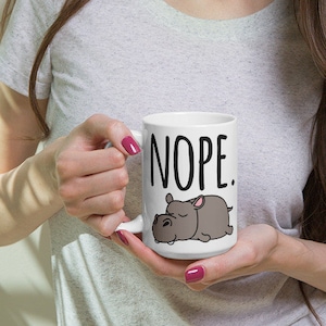 Nope. Hippo Mug, Hippo mug, Hippo lover, Hippo gift, Cute hippo, Coffee mug, Coffee hippo, Hippo gifts, Hippo Mama, Hippo cup