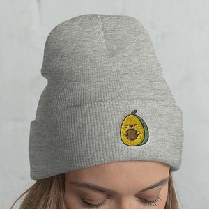 Gefesselt Avocado Mütze, Avocado-Liebhaber, Avocado-Geschenk, Avocado-Hut, süße Avocado, lustige Avocado, Avocado Winter, Weihnachtsgeschenk, Kawaii