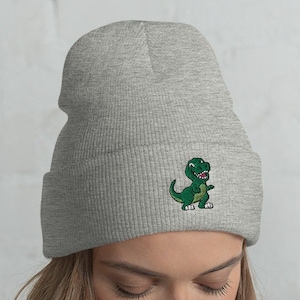 Cuffed Dinosaur Beanie, Dinosaur hat, Dinosaur lover, Dinosaur gift, Cute Dinosaur, Funny Dinosaur, Dinosaur winter, Dinosaur mama, kawaii