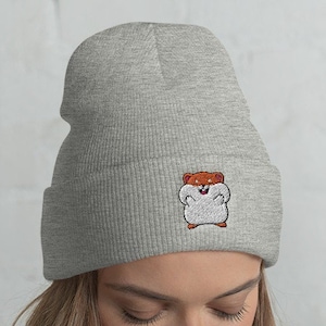Cuffed Hamster Beanie, Hamster hat, Hamster lover, Hamster gift, Cute Hamster, Funny Hamster, Hamster winter, Hamster mama, kawaii