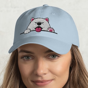 Samoyed Dad Hat, Samoyed Baseball Cap, Samoyed cap, Samoyed hat, Samoyed gift, Samoyed lover, Funny Samoyed, Cute Samoyed, Kawaii
