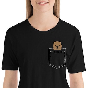 Wombat in Pocket T-Shirt, Wombat T-Shirt, Wombat lover, Wombat gift, Cute Wombat, Funny Wombat, kawaii, Wombat mama, Wombat tee