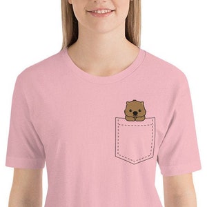 Wombat in Pocket T-Shirt, Wombat T-Shirt, Wombat lover, Wombat gift, Cute Wombat, Funny Wombat, kawaii, Wombat mama, Wombat tee