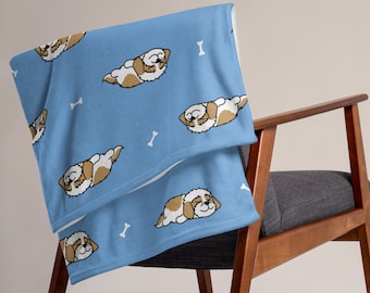 Shih Tzu Throw Blanket, Shih Tzu blanket, Dog Blanket, Shih Tzu lover, Shih Tzu gift, Cute Shih Tzu, Shih Tzu dog, Funny Shih Tzu, Kawaii