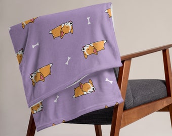 Lazy Corgi Throw Blanket, Corgi blanket, Dog Blanket, Corgi lover, Corgi gift, Cute corgi, Corgi dog, Funny Corgi, Kawaii