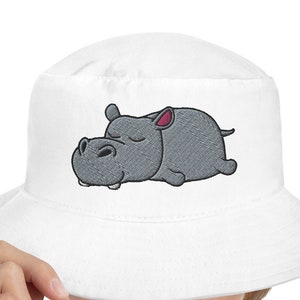 Lazy Hippo Bucket Hat, Hippo hat, Hippo lover, Hippo gift, Cute Hippo, Funny Hippo, Hippo mama, kawaii