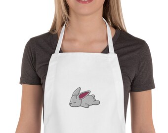 Adorable Rabbit Print Apron