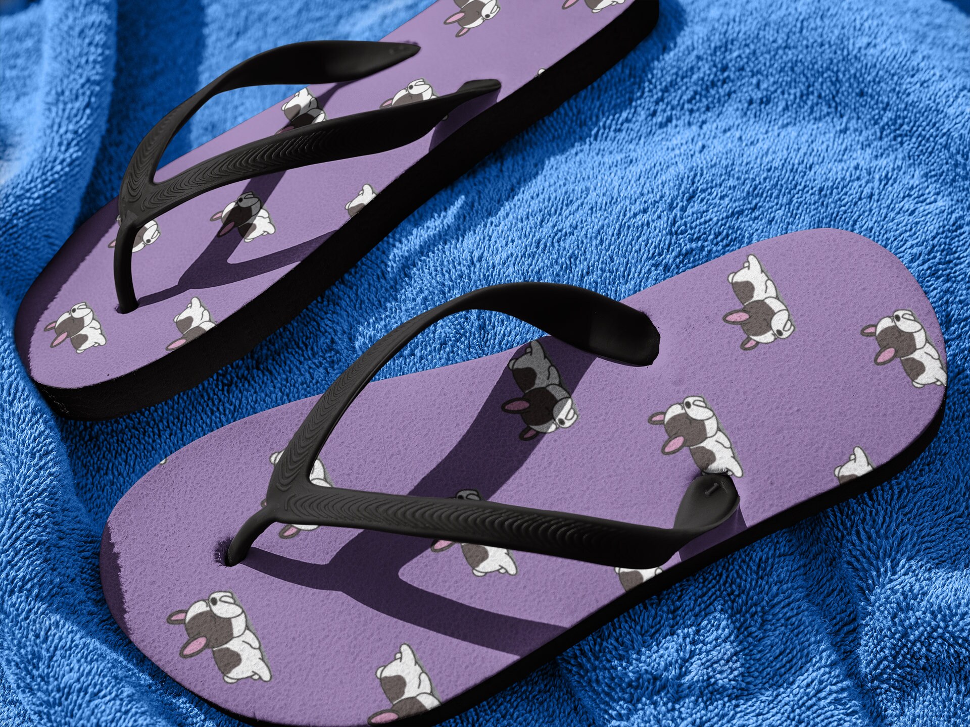 Bulldog flip flops cheap