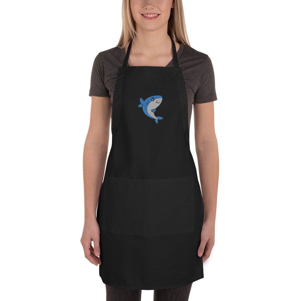 BNQL Hai-Schürze Mit Taschen – Wasserdicht, ölbeständig, 72 X 68 Cm, Lustiges Geschenk