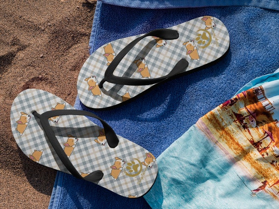 Corgi flip flops cheap