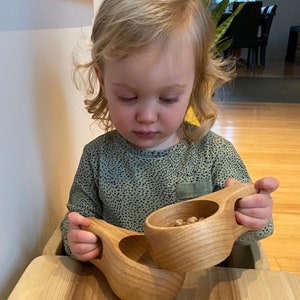 Wooden Pouring Set Cups Enclosing Trajectory Baby Toddler Preschool Activity image 5