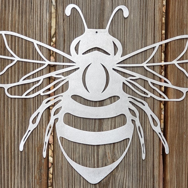 Abeille en métal | Abeille rustique | tenture murale abeille | Décoration de jardin d'abeilles