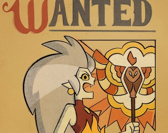 Owl Lady Mini Wanted Poster, 5x7 Mini Print, Free US Shipping