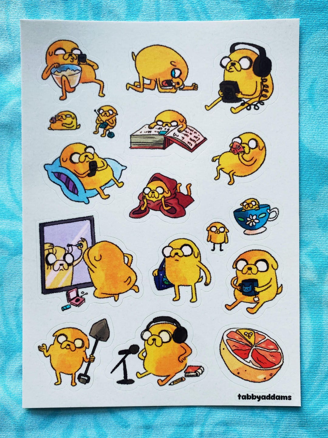 Jake Sticker Round Jake Vibes, Sticker Sheet, 5x7 Vinyl - Etsy