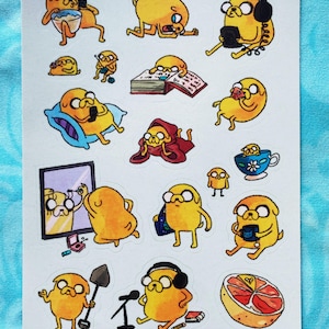 Jake Vibes, sticker sheet, 5x7 vinyl