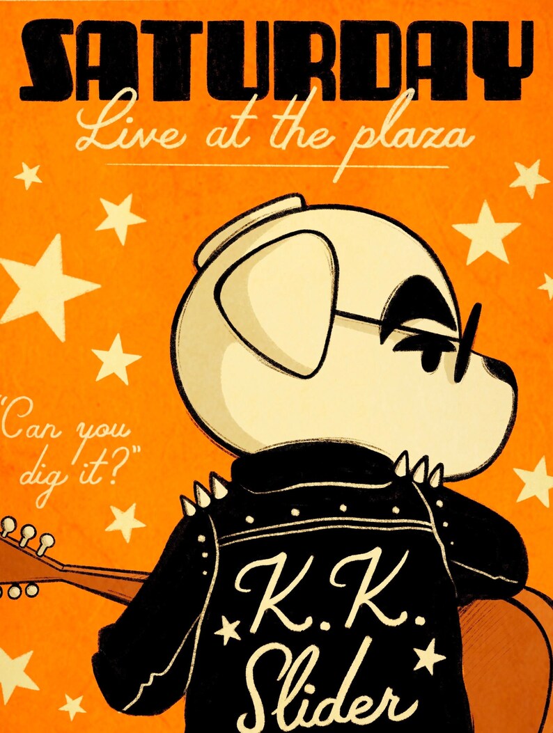 KK Slider Concert Poster Animal Crossing New Horizons Etsy