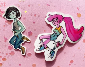 Marcy and PB, Waterproof Vinyl Stickers