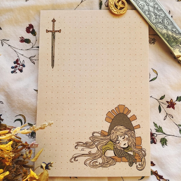 Blocco note Gauntlet Girl Stationery, 50 pagine con griglia a punti