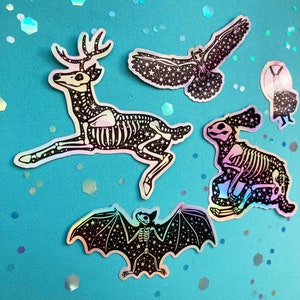 Celestial Creatures Holographic Animal Skeleton Sticker Pack image 1