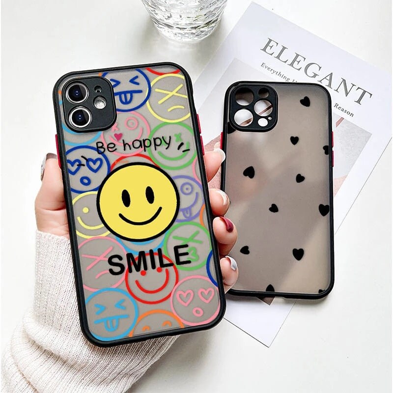 Smile Heart Case para iPhone 11 Casos Lindo funda de silicona Etsy