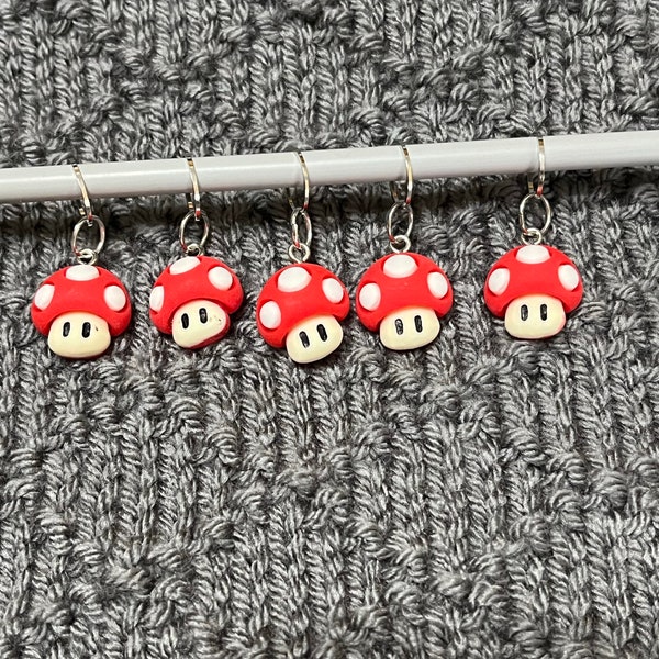 Mushroom Stitch Markers