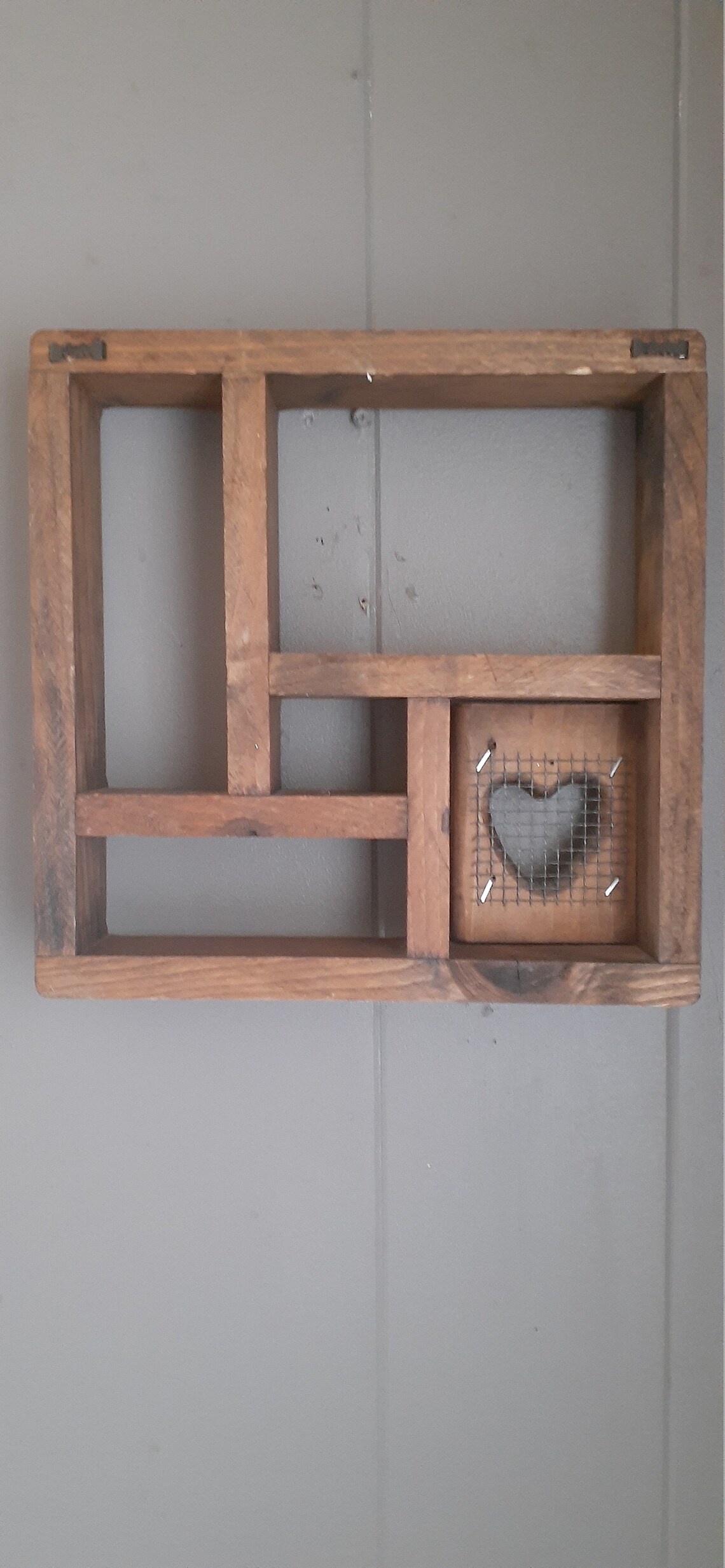 Vintage Wooden Knick Knack Hanging Display Wall Shelf/With Cut Etsy