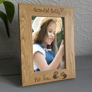 Engraved Wooden Photo Frame 6x4: Personalized Picture Frame