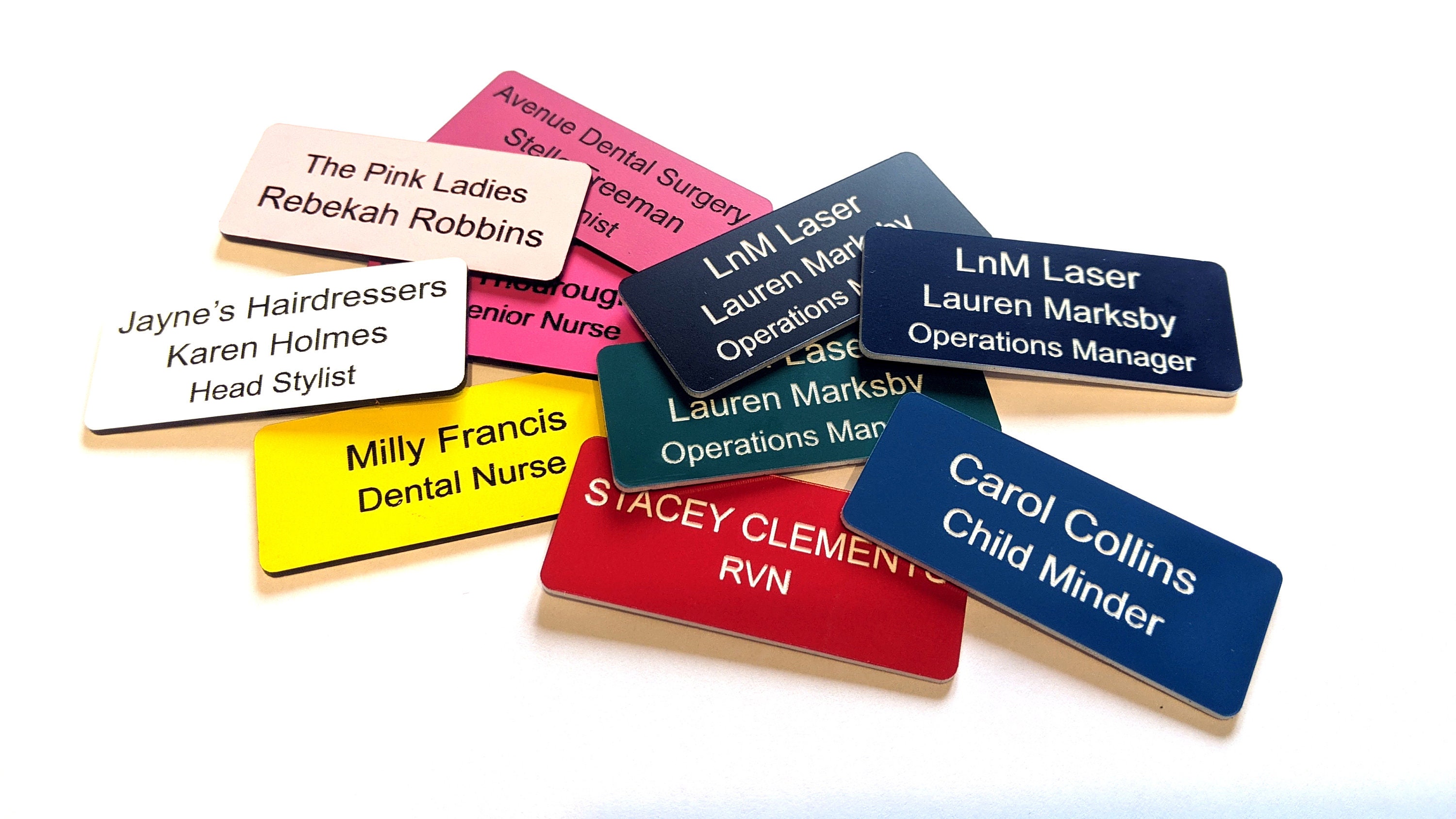 Nursery School Name Badges Personalised Laser Engraved Acrylic Etsy
