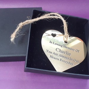 Personalised Brass Heart Plaque, Engraved and In-filled with Black - Thoughtful Memorial Gift or a special gift for Valentine&#39;s Day