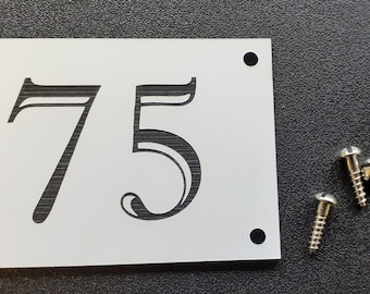 Letrero de acrílico moderno para casa/placa de dirección personalizada