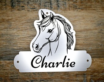 Acrylic Stable Name Plaques With Rounded Corners