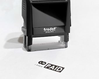 Gepersonaliseerde zelfinktende stempel: bedrijf, adres of logo