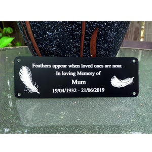 Memorial Engraved Bench/Wall Plaques 6&quot; x 2&quot;
