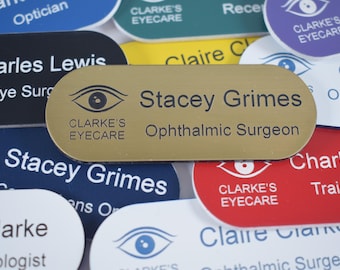 Personalised Optometrist Name Badges