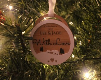 Our personalised Christmas tree decoration ornament is ideal for anyone who is looking for something a bit more unique this Christmas