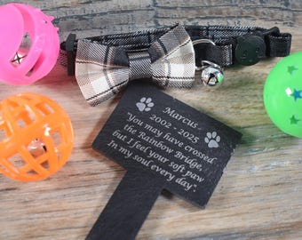 Personalised Slate Memorial Markers – Paw Design