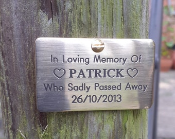 Engraved Brass Pet Memorial Plaque: Guinea Pig, Hamster, Rabbit (60x40mm)