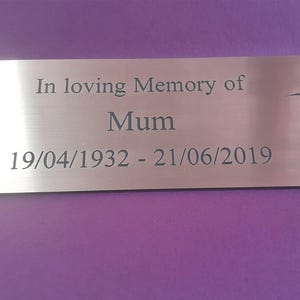 Personalised Memorial Bench Plaque - Humming Bird Engraved Bronze Acrylic 6x2
