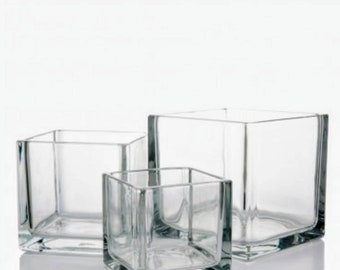 Clear Glass Vase Etsy