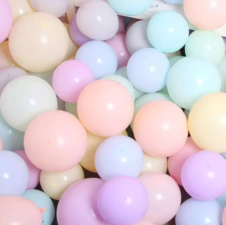 21 Pcs Pastel Balloons,Macaron Candy Color Balloons,Rainbow Unicorn Birthday Decorations,Baby Shower Decor,Party Supplies,Pastel Balloons