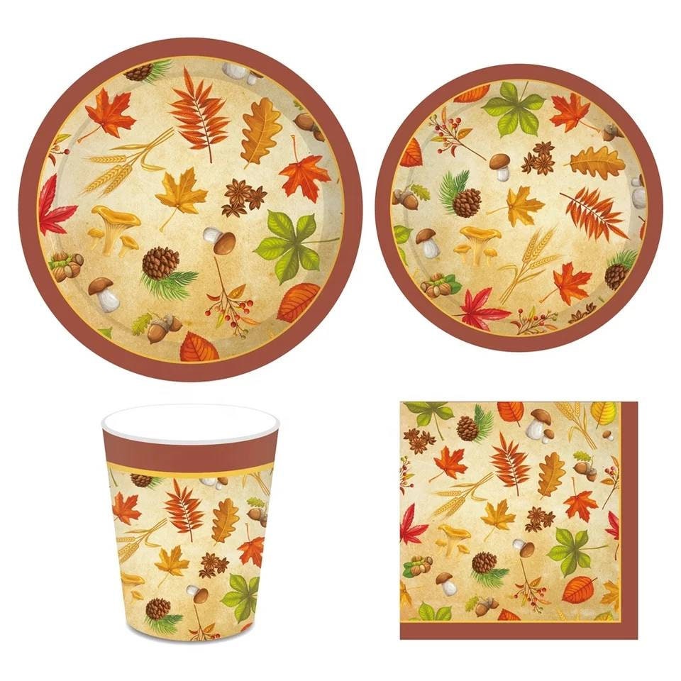 Fall Leaves Autumn Tableware Party KitFall Table Etsy
