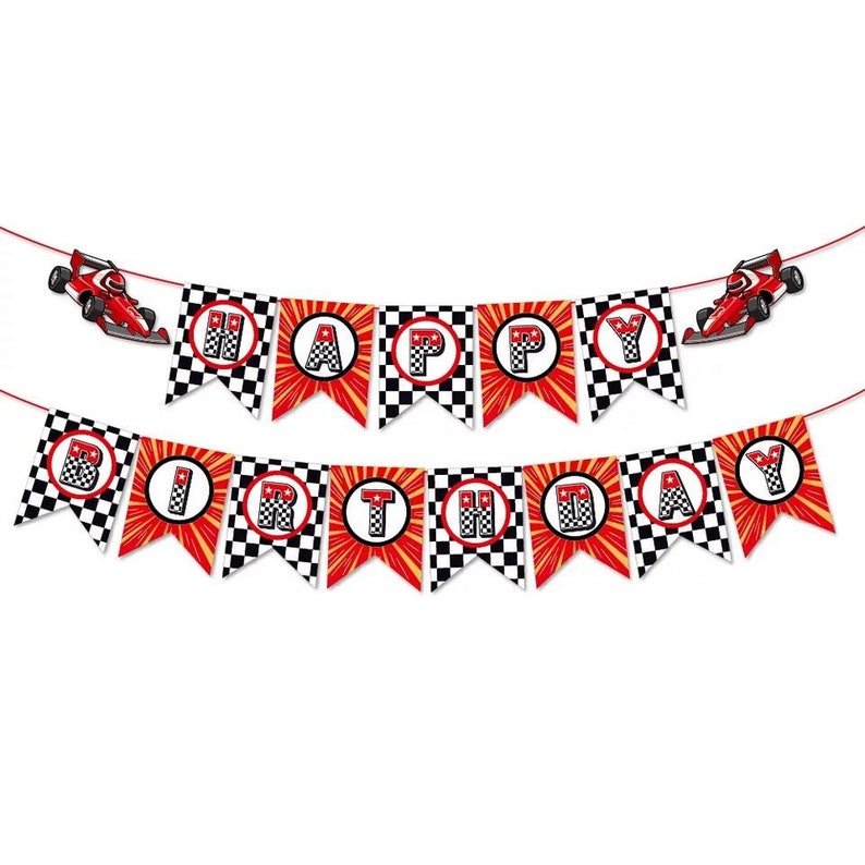 Racing Cars Birthday Banner,Racing Cars Birthday Party Decoration,Racing Cars Party Decor Racing Cars Party Supplies