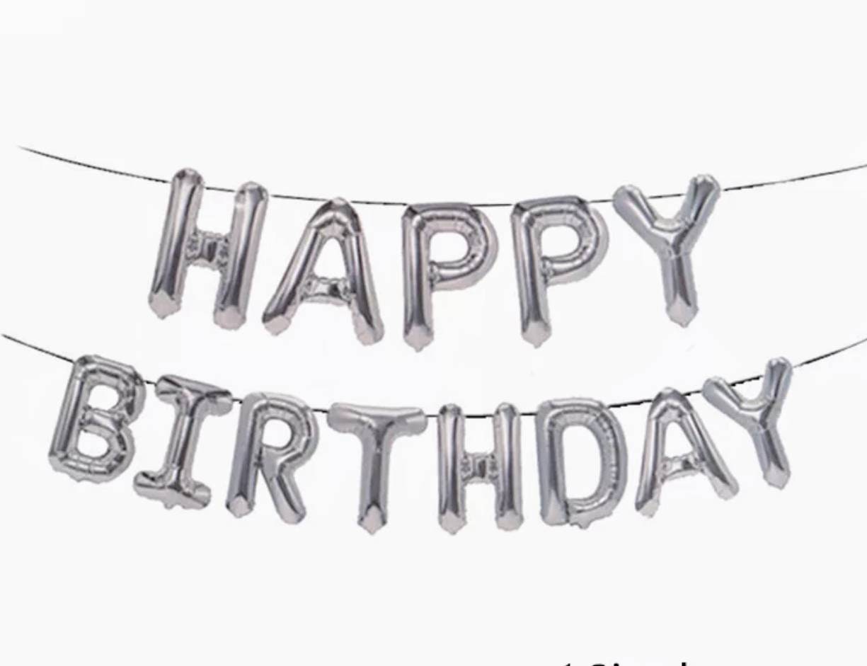 16 inch blue happy birthday letter balloons bannerblue etsy