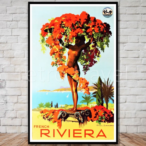Französische Riviera Poster, Frankreich Reise Poster, SOFORTIGER DOWNLOAD, druckbares Reiseposter Download, Retro Reise Digitaldruck