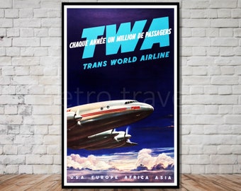 TWA トランスワールド航空の飛行機 - A3 ダウンロード可能な