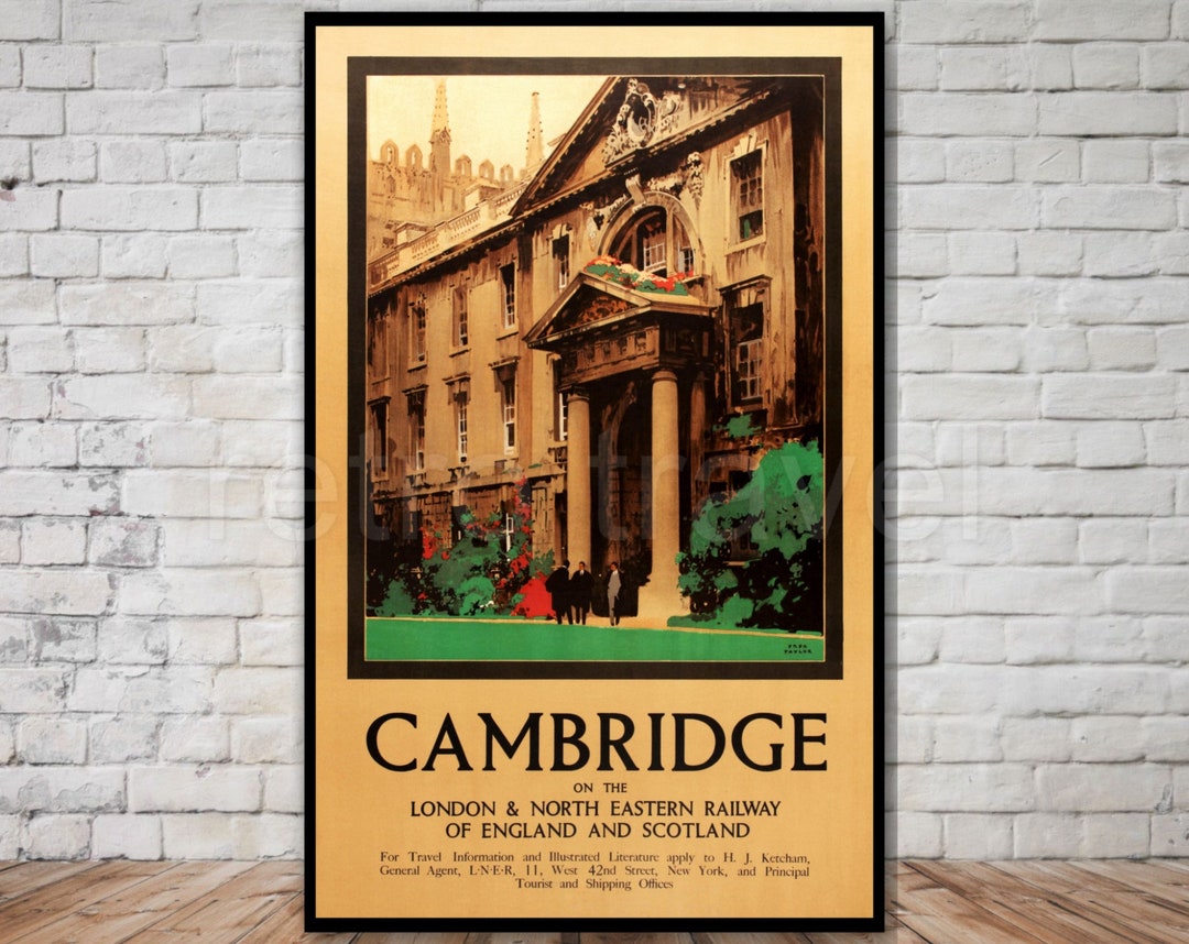 Cambridge Travel Poster INSTANT DOWNLOAD Cambridge England Etsy
